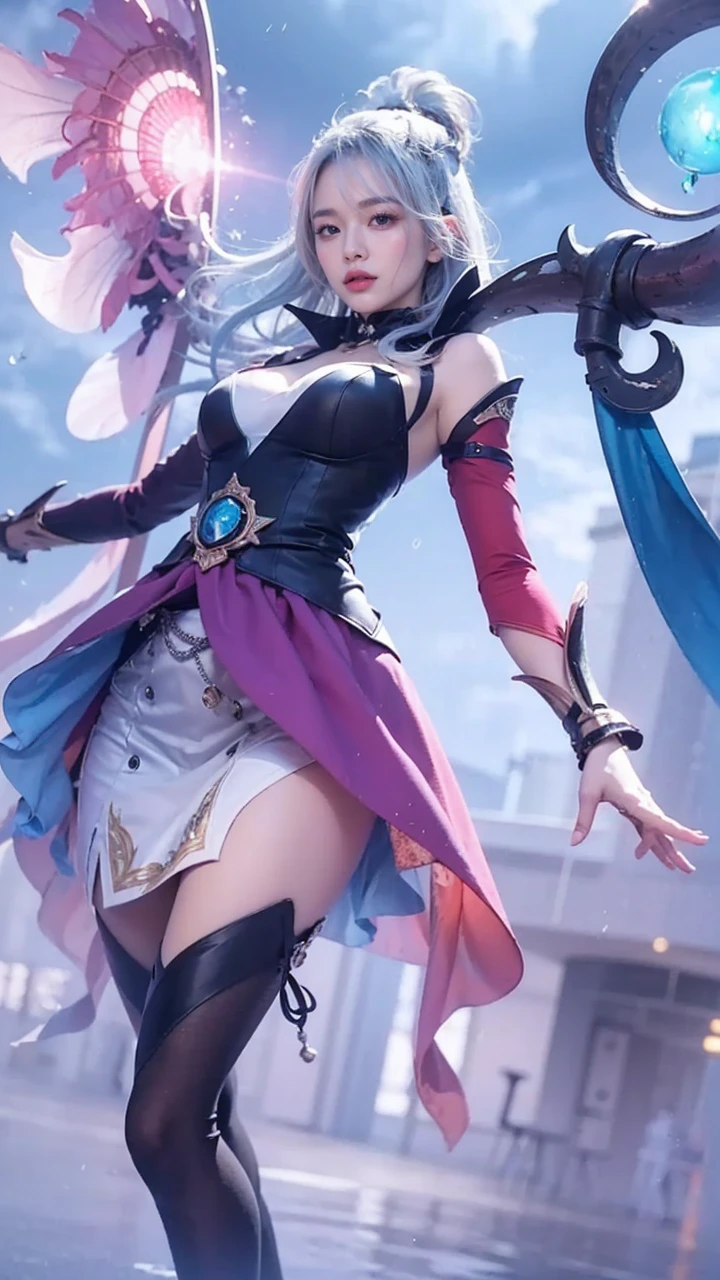(best quality,4k,8k,highres,masterpiece:1.2),ultra-detailed,(realistic,photorealistic,photo-realistic:1.37),A beauty Asian woman,beautiful detailed eyes,beautiful detailed lips,extremely detailed eyes and face,long eyelashes,smooth and flawless skin,flowing black hair,stylish modern makeup,fashionable clothes,colorful background lights,vibrant colors,soft and warm color tones,natural lighting,portrait,professional photography