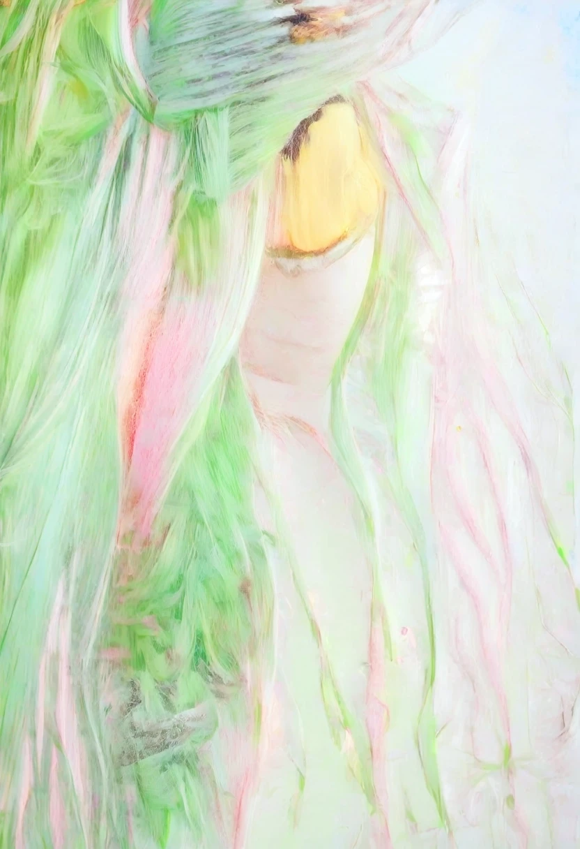 girl, beautiful green eyes, clear skin, soft makeup, (streaked green/pink hair:1.5), realistic soft skin, tight body,
photorealistic.