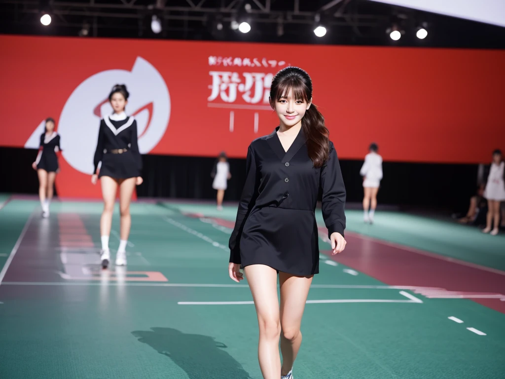An extremely beautiful Japanese high school girl race queen who highlights her beautiful legs、Photographed walking down the runway at Wacoal&#39;s new underwear fashion show、She is an eternal idol who combines a clean look with modern charm.。 She creates such beauty。 She feels her own warmth。 She creates a warm atmosphere。 We create beauty。 That&#39;s what I want to say。 In her full body photo、The figure features porcelain-like skin and golden hair that radiates a soft glow.。 This is probably、It captured the essence of her timeless charm.、This is the best shot ever.。 Each straight line and curve is carefully expressed.、Breathtakingly beautiful with impeccable detail。 This piece perfectly captures her timeless beauty.。 Divine Proportions、Sharp focus、Full-body photo taken by Kishin Shinoyama、high quality、High resolution、More details
