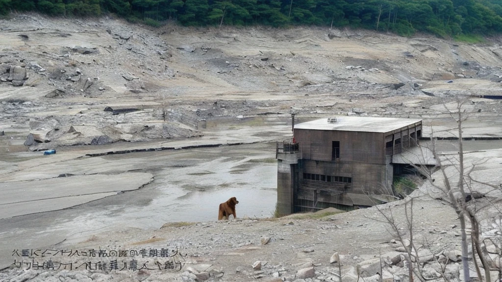 Dry dam police dog japan