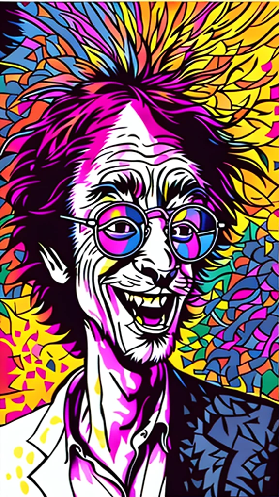 [nfts avatar style art] A colorful portrait of a cat with glasses and a suit jacket, cartoon style, splashes of color*, cartoon portrait, portrait happy colors, caricature illustration, ultra-detailed,cartoon!!! , inspired by Harry Beckhoff, hippie, color portrait, cartoon, inspired by Ron English, Harry Volk Style Clip Art