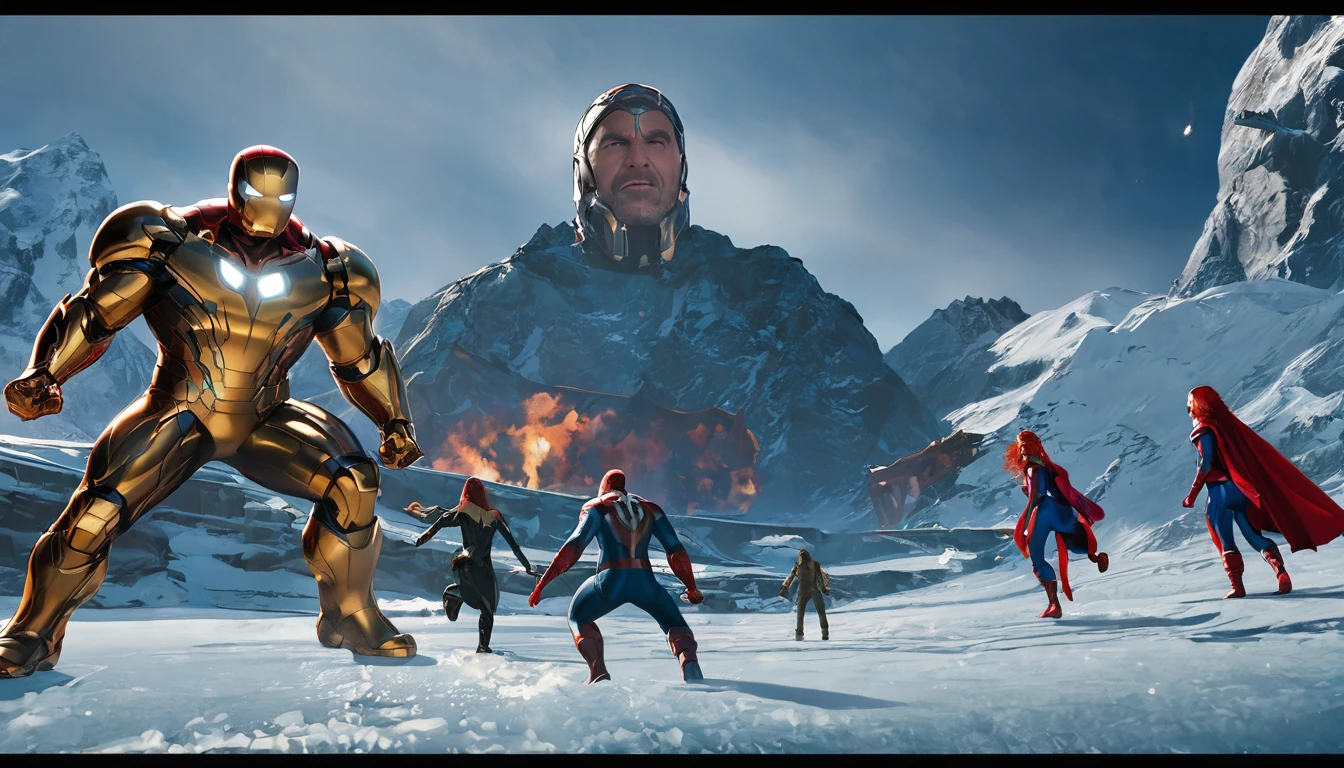 Movie Scenes, A close-up shot of Marvel's Star-Lord, Distorted Space, Distorted undead in background, Lens flare, Light Shaft, Intricate details, Very detailed, Volumetric lighting, 4K Rendering, Stock Photo, Surreal, Realistic texture, Dramatic lighting, Unreal Engine