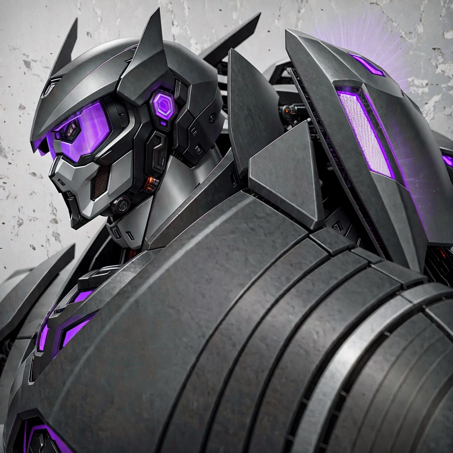 a mecha samurai with purple purple eyes meditating, ethereal and mecha theme, black octane rendering, aesthetic mecha, realistic mecha aesthetic, Incredibly detailed octane rendering, black mecha, 8k octane rendered