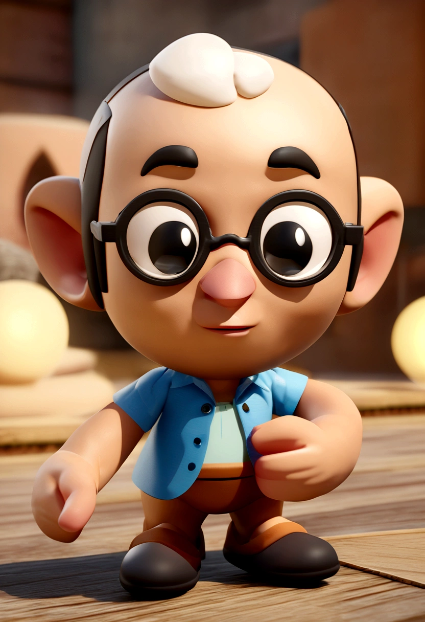 Cartoon character of a fox with black glasses and blue shirt, animation character, Stylized Character, animation style rendering, stylized 3D, Arnold Maya Rendering, Stylized 3D Rendering, toon rendering screenshot, 3D Character, 3D Character, Stylized 3D Rendering, 3D Character Rendering, Cartoon Character, Closeup Character, Character Pose, (Pixar Style) (Master Part:1.2) (Bokeh) (Best Quality) (Detailed Skin) (Detailed Texture ) (8K) (clay) (Cinematic lighting) (sharp focus