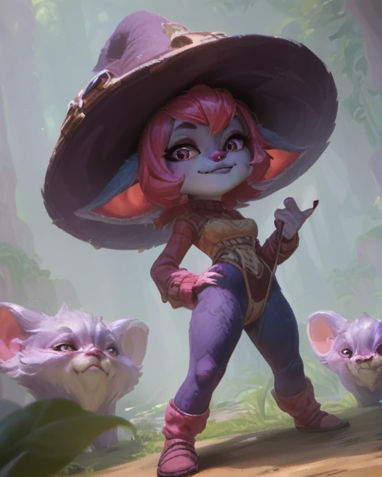 score_9, score_8_up, score_7_up, score_6_up, score_5_up, score_4_up, pink purpple yordle female, a dubious little creature getting up to mischief,cute,pretty,attrative,seminua,rdles,slender,thin,