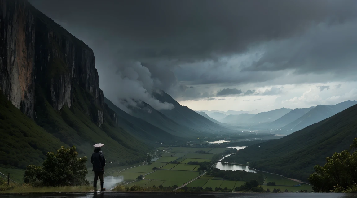 Rain in the landscape, 