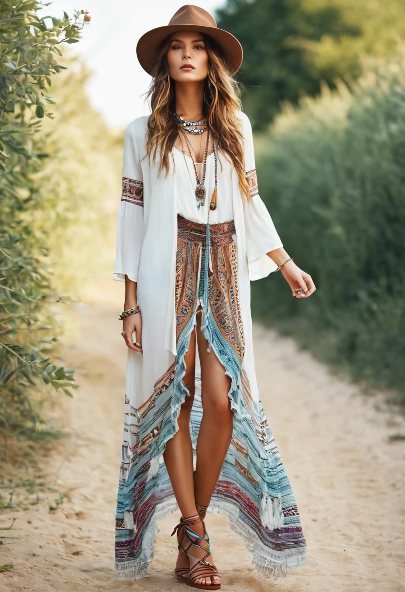 Beautiful style, beautiful woman, beautiful boho style, summer style , shoes , standup