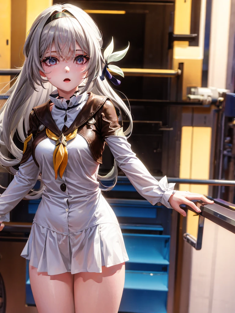 Hot girl, white hair