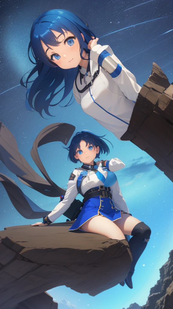 Girl with brave blue hair whose dream is to explore beyond known limits and discover a new horizon.