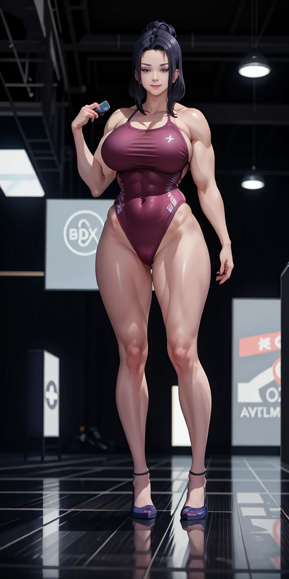 SeaArt Bot Txt2Img Default 01:47:12 Expires in 29 Day(s) 1 adult woman,mature and beautiful,muscle bodybuilder , (masterpiece, best quality:1.37), ultra-detailed:1.37, hyper-sharp:1.37, anime style, An illustration of a female bodybuilder, The female bodybuilder is 2m tall and has a muscular build. A female bodybuilder wears a 健美 outfit, exposing her muscles. A female bodybuilder is standing on the stage, seductive smile, closed mouth, pink side-under cut hair, bodybuilder fashion, looking the viewer, view viewer,sexy pose