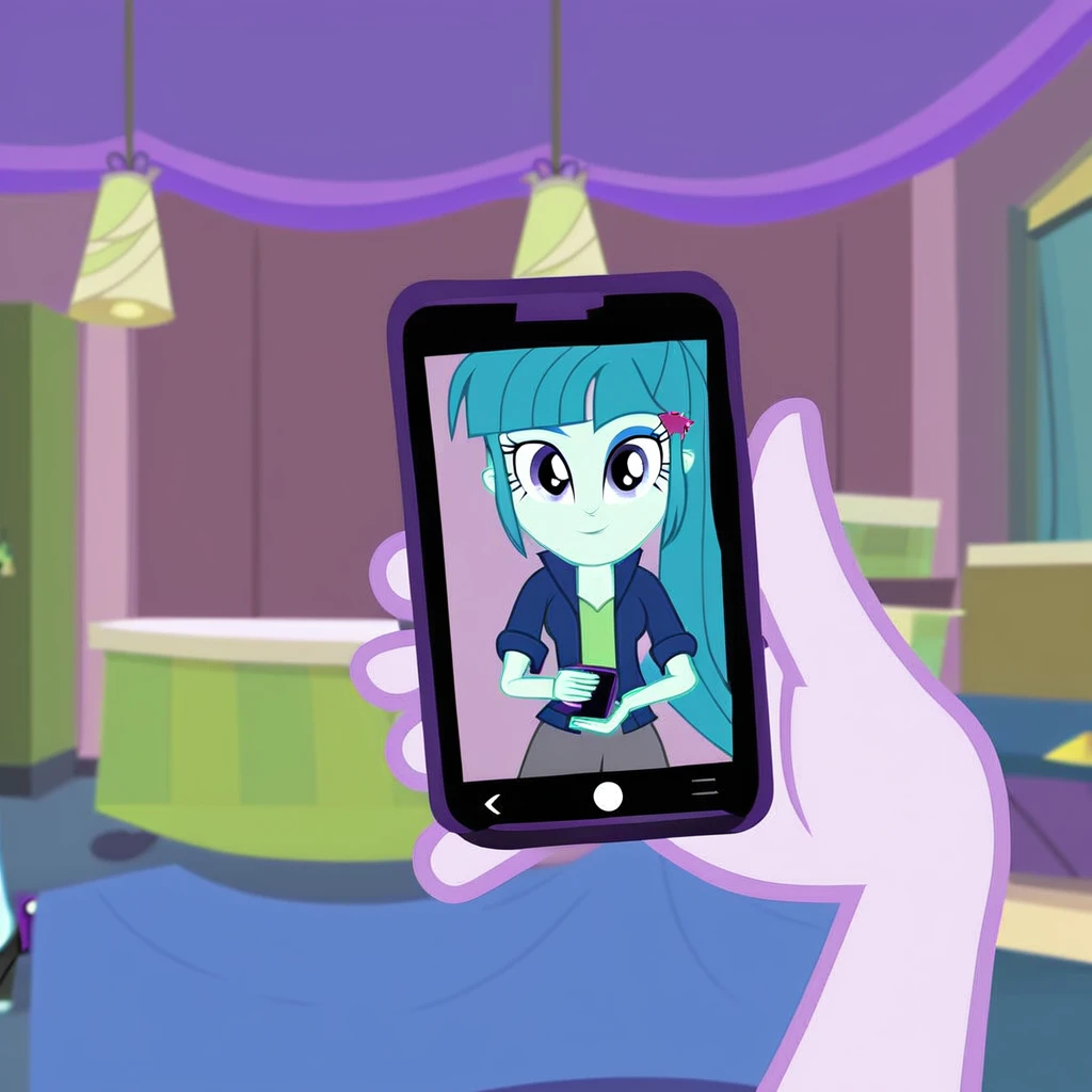 equestria girls, smartphone, smartphone in front pov, show accurate, no characters, vector