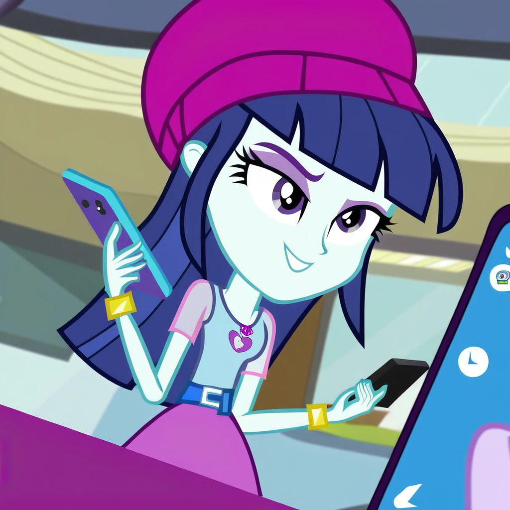 equestria girls, smartphone, smartphone in front pov, show accurate, no characters, vector