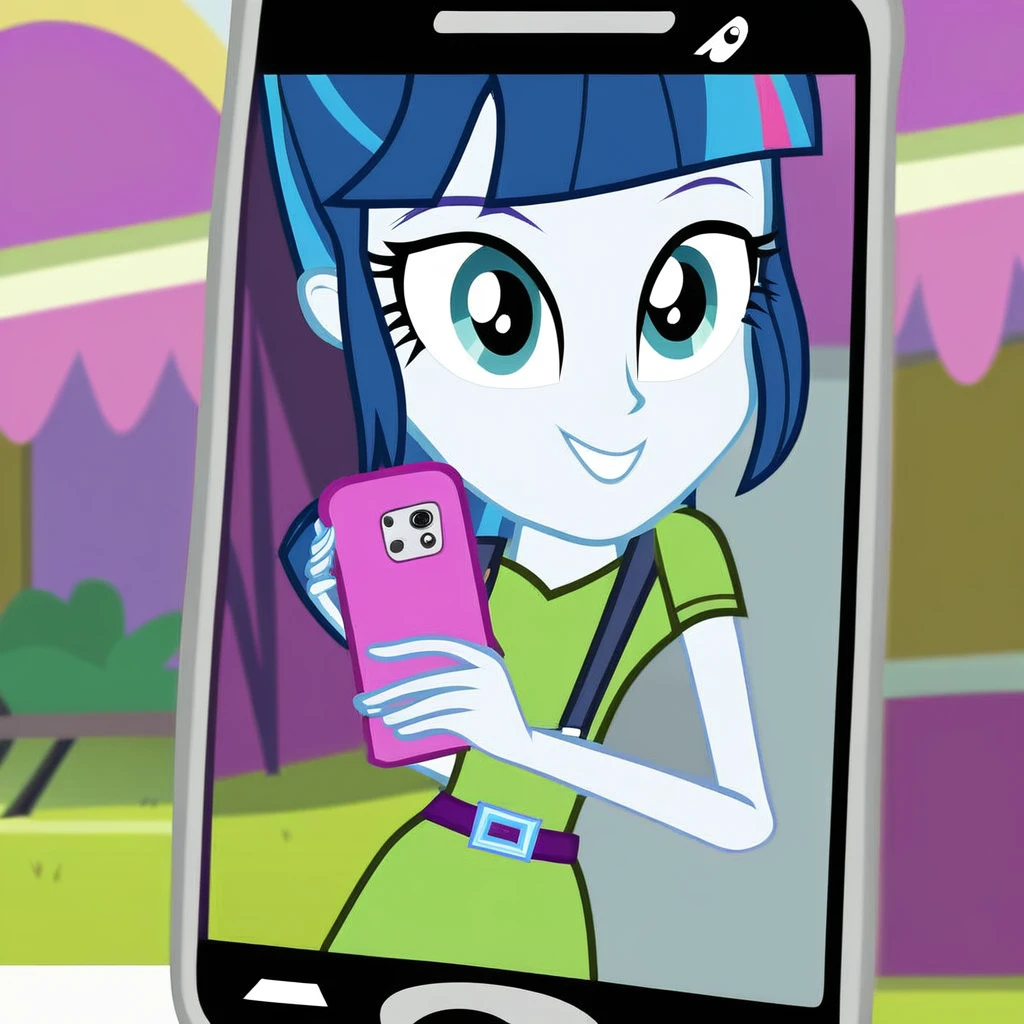 equestria girls, smartphone, smartphone in front pov, show accurate, no characters, vector