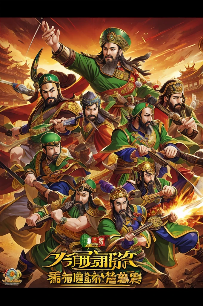 Guan Yu, Liu Bei, Zhang Fei playing board games「Three Kingdoms Killer」Playing  