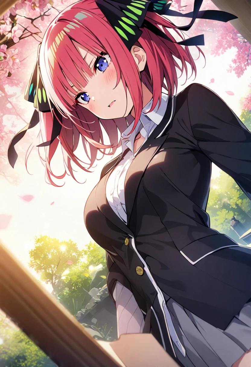 1girl, female focus, Nakano Nino and Miku, Gotoubun no hanayame , very beautiful, best quality, very aesthetic, absurdres
