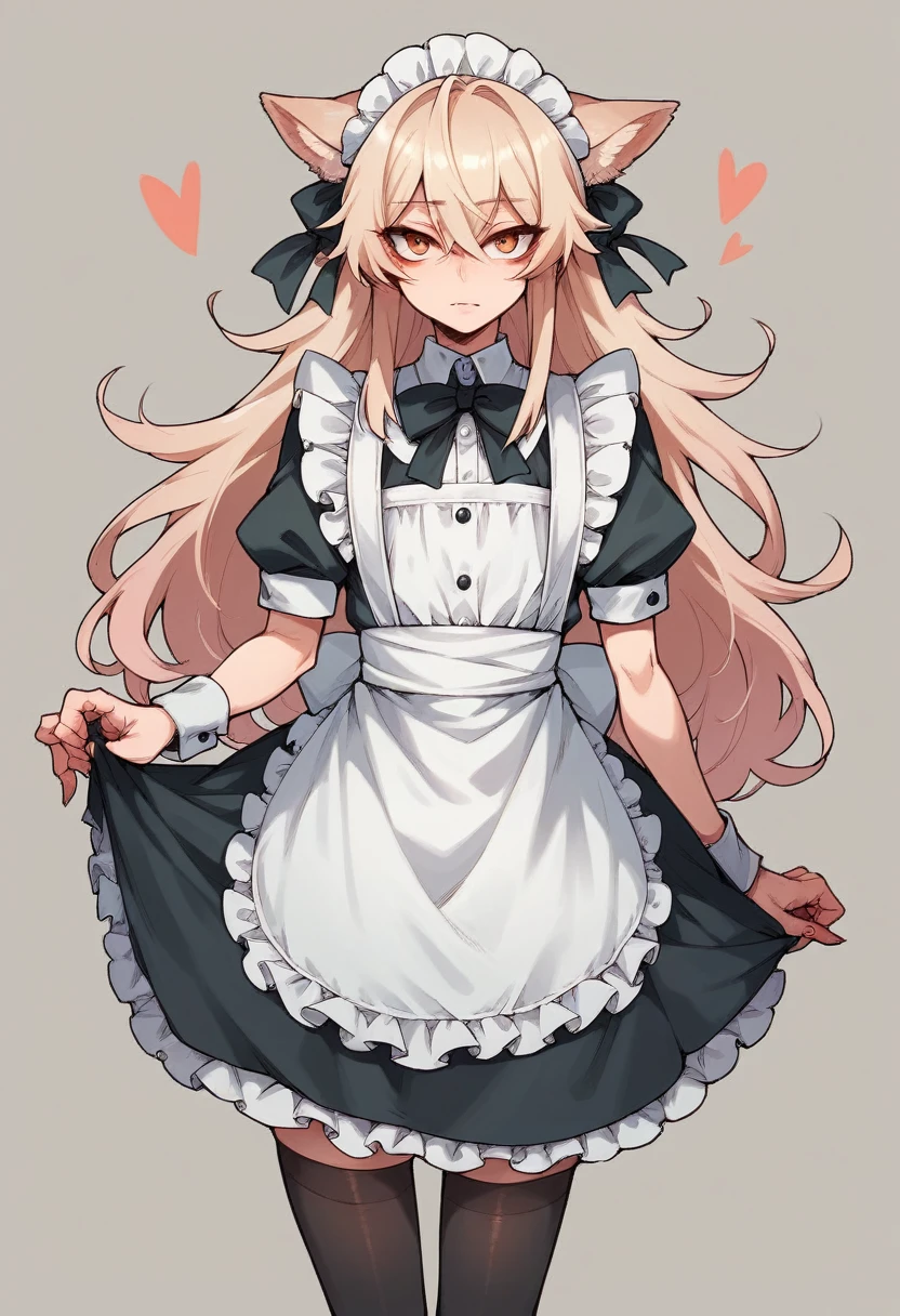 Trap gokkun maid with wolves
