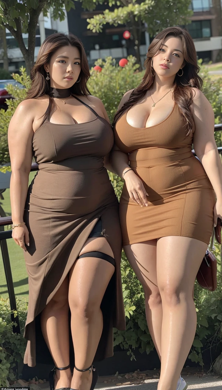 A woman is playing golf She wears shorts, she has big buttocks