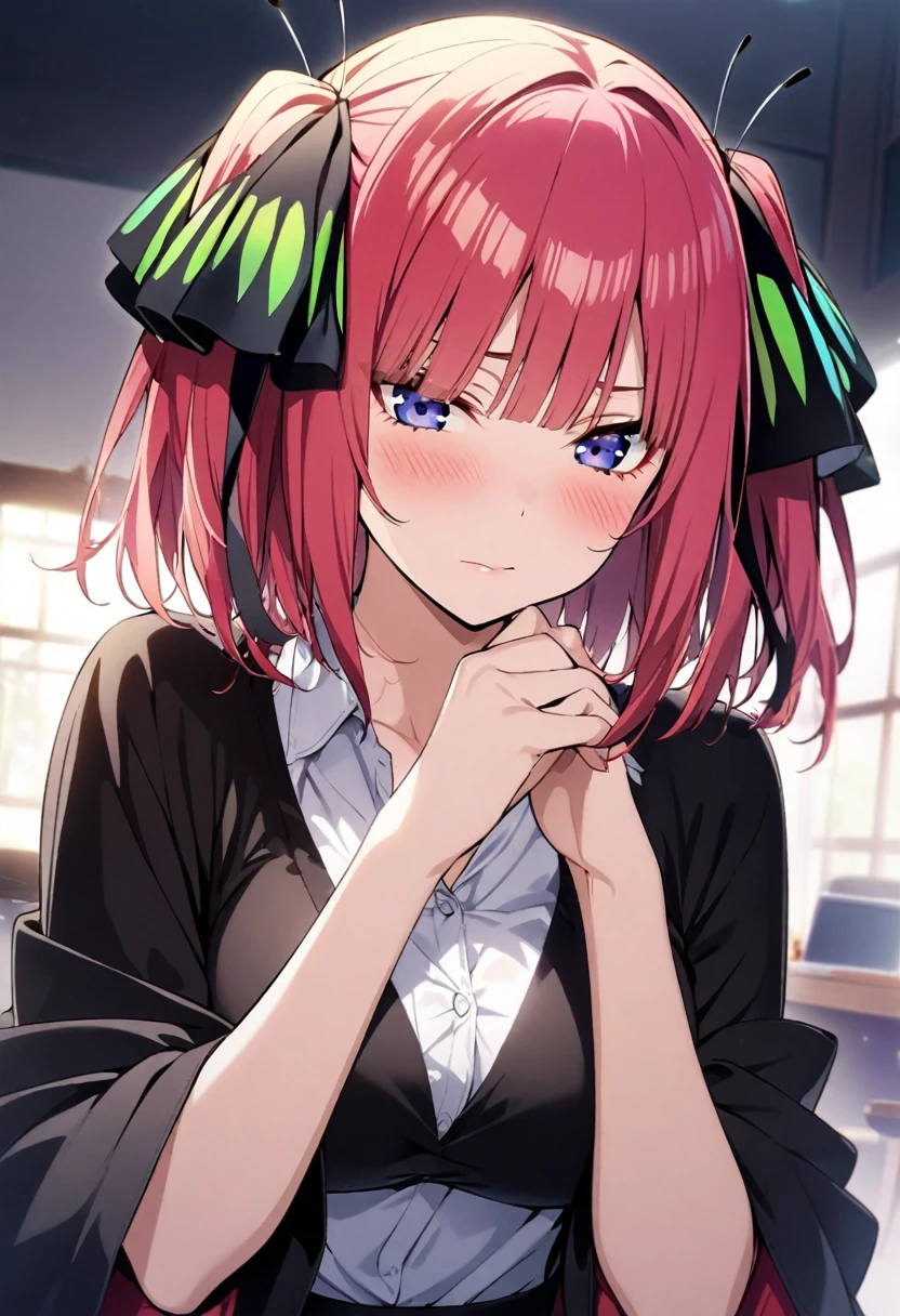 1girl, female focus, Nakano Nino and Miku, Gotoubun no hanayame , very beautiful, best quality, very aesthetic, absurdres