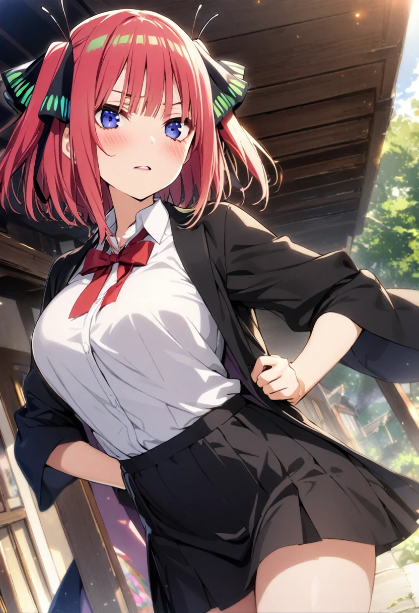 1girl, female focus, Nakano Nino and Miku, Gotoubun no hanayame , very beautiful, best quality, very aesthetic, absurdres