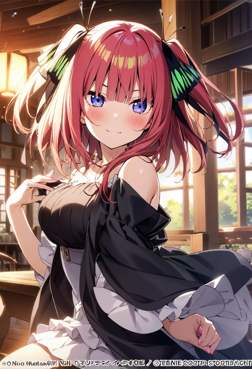 1girl, female focus, Nakano Nino and Miku, Gotoubun no hanayame , very beautiful, best quality, very aesthetic, absurdres