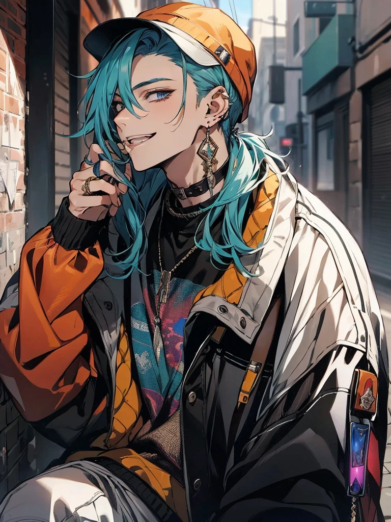 Masterpiece, absurdres, fine detail, HDR, solo, looking at viewer, smile, shirt, , 1boy, hair between eyes, upper body, male focus, FH , lightning mage, toned, lightning mage robe, electrical aura, early 20s,