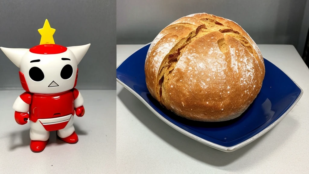 Bread in the shape of Ultraman