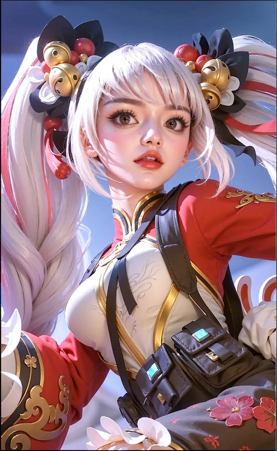 a close up of a 4 girls  ,pink hair , big  ,  shadowbringers cinematic, 4 k detail fantasy, a beautiful fantasy empress, game cg, xianxia fantasy, xianxia hero, 2. 5 d cgi anime fantasy artwork, cinematic goddess close shot, ruan jia and artgerm, wow 4 k detail fantasy, hyperdetailed fantasy character