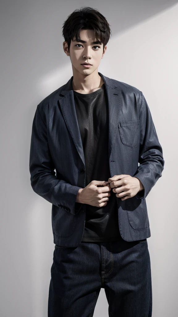 front,Stand up straight,Male Model,Only wear,Height 185cm,White background