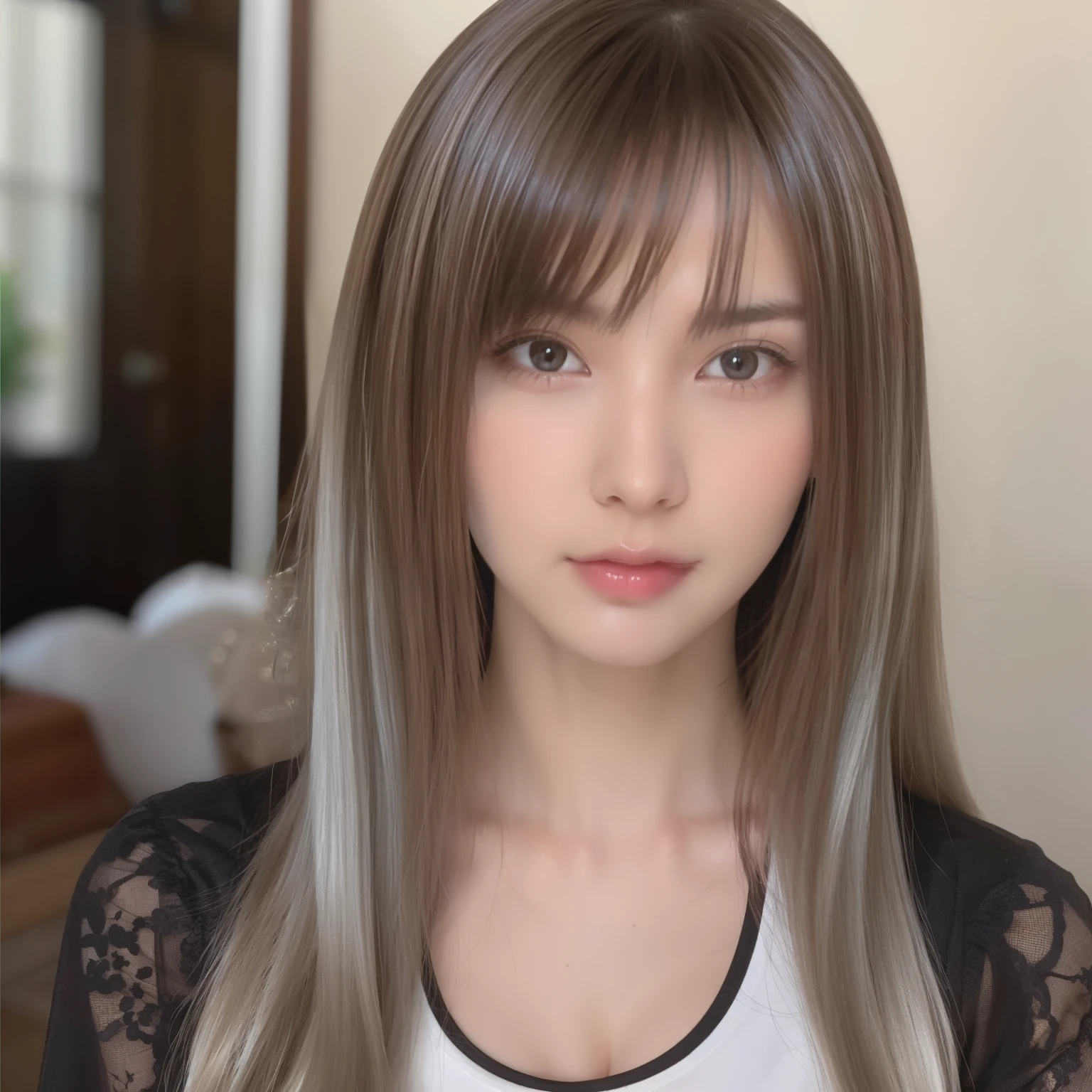 masterpiece, highest quality, One Girl, Elaina_(May_no_gossip), Silver Hair, Purple eyes, Long Hair,