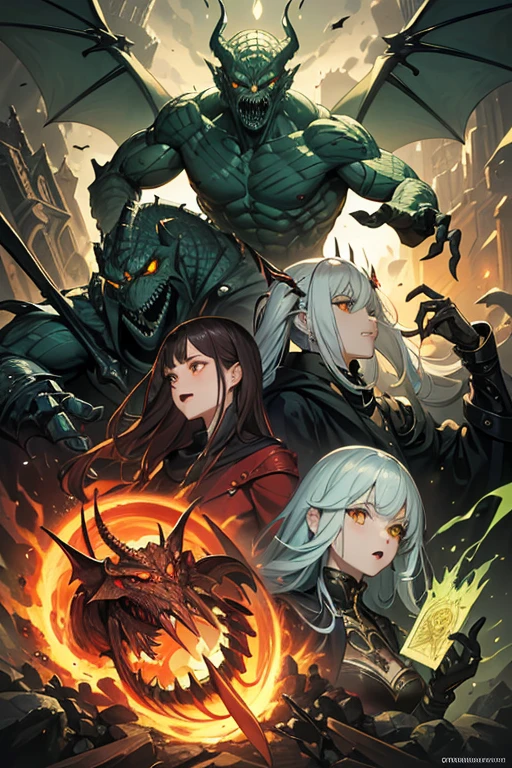 Absurdres, very detailed features, very detailed character, very detailed scene
1character, evil, biomechanic humanoid reptilian, sadist, lord, monster, green scales, 3 orange eyes, laughing