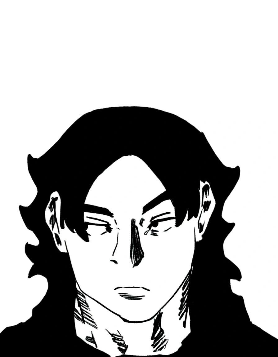 Make this anime style character wearing a suit with a green background