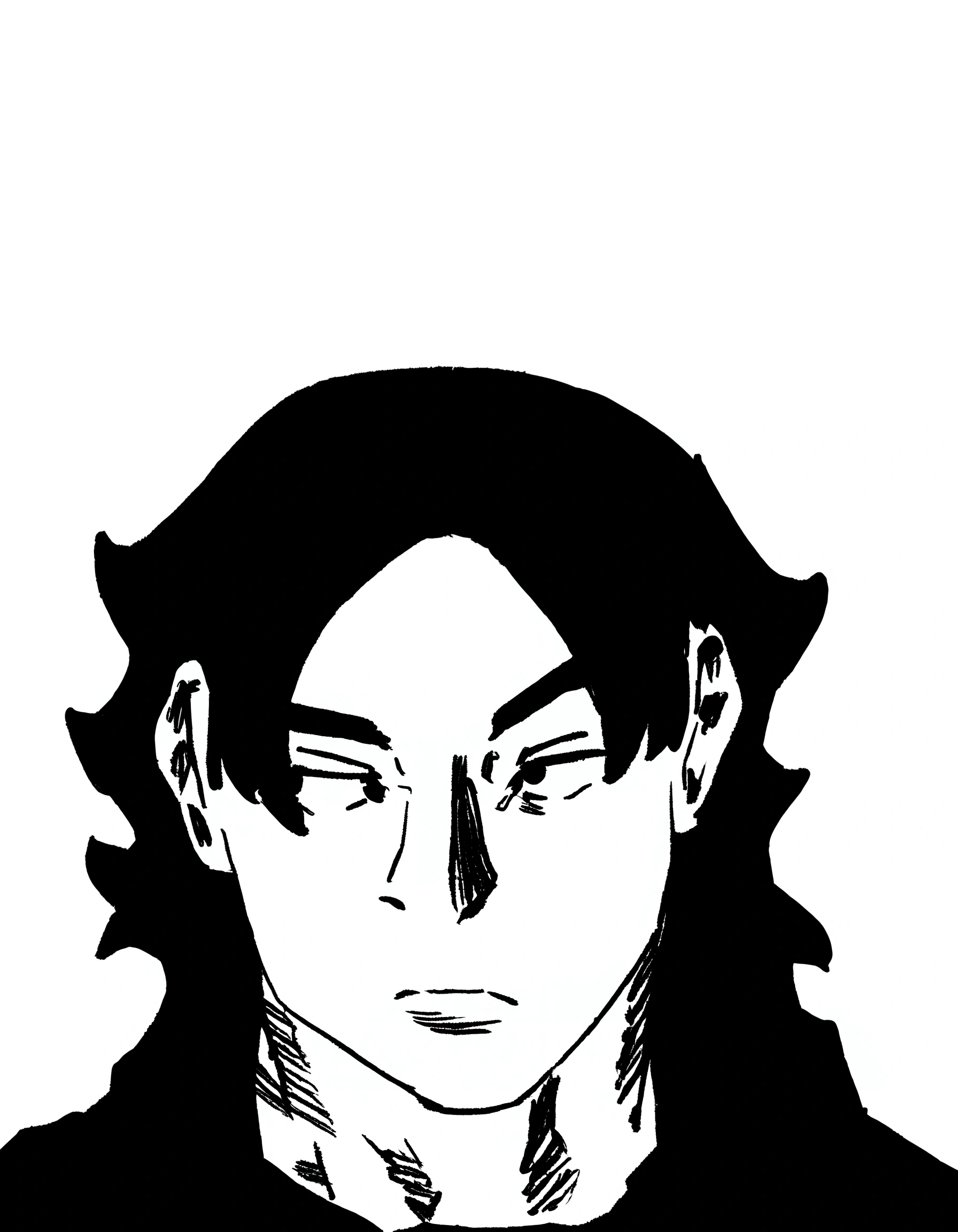 Make this anime style character wearing a suit with a green background