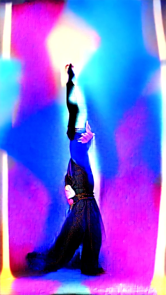 a realistic photography, a fantasy rococo's style, A acrobat man is crucified upside down body from a high tree, There are yellow ropes at the wrists and ankles, The person should be dressed in traditional Thai ancients blue golden gowith intricate patterns and vibrant colors.wearing head a golden Thai chada, wearing a golden mixed diamonds accessories and jewellery, View from front, facing the image balance, illuminated by natural sunlight. Ensure the image is detailed and three-dimensional, capturing the essence of Thai culture, with a vivid and profound quality. The image should have ratio 9:16