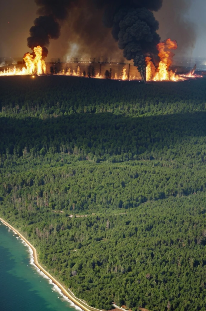 Deforestation before and now eh fires caused by human beings who do not realize what they are doing