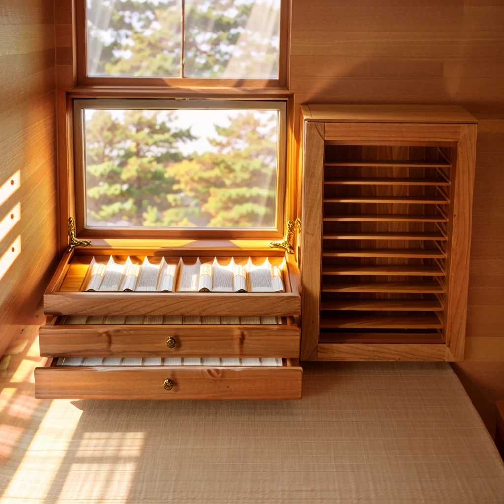 In this cozy room,A ray of sunlight shone on the table through the half-drawn curtains,Let the wood grain on the watch storage case shine with a faint sheen。There is a calm and serene atmosphere in the surrounding air。Several still lifes hang on the walls of the room,It adds a touch of elegance to the space。And on the other side of the room,A half-open window lets the breeze blow in,The pages on the small desk by the window flipped in the wind,This quiet scene gives a sense of tranquility and comfort。