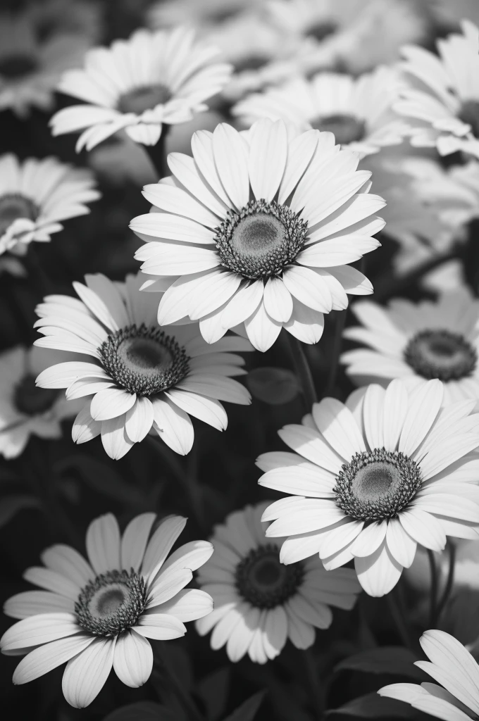 Monochrome photography of flowers
