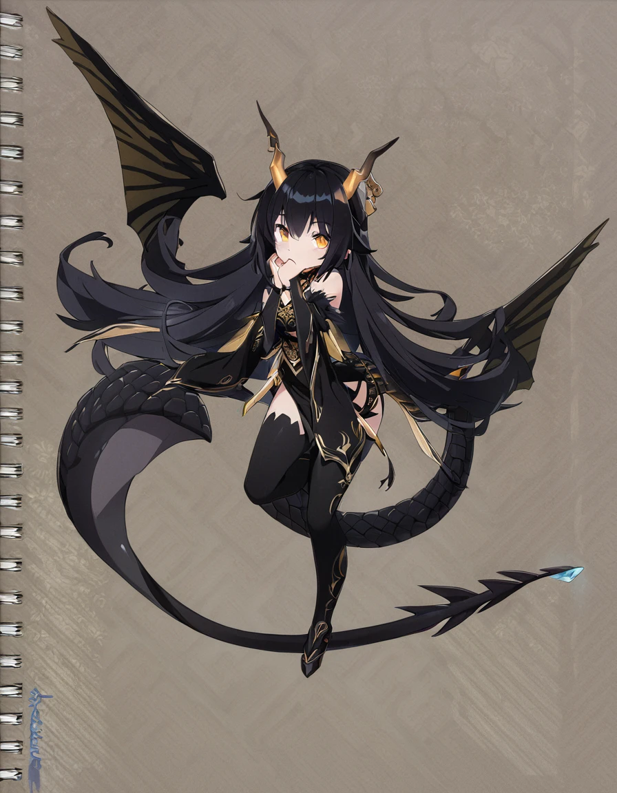 1girl, glowing eyes, wavy hair, demure ornate dress, scales, scales on face, dragon wings, medium chest, dragon horns, under the moon, slender figure, scaled humanoid, dragon eyes, (Intricate details:1.2), (Highly detailed face and eyes:1.2), high sharpness, high textures
