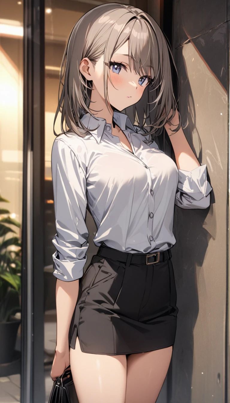 1girl, stylish, business shirt