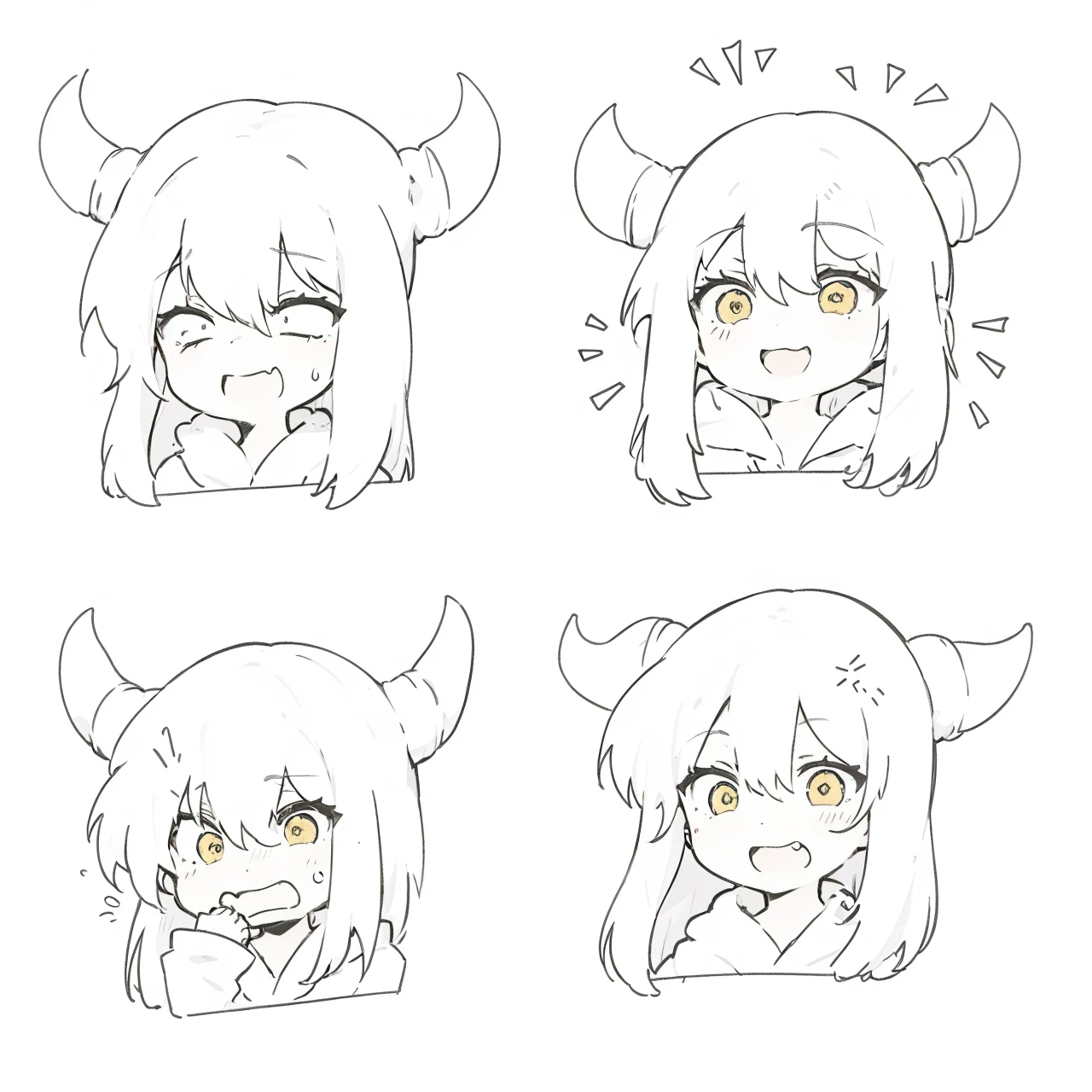 shock,smile,Anxious,angry,purple eye yellow eye,oodeye,emoji