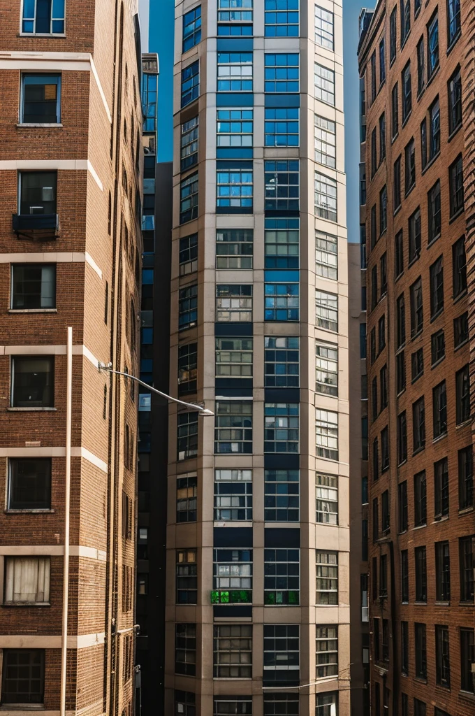 Barred corner in a Bronx neighborhood of New York and behind bars the city of New York with its buildings 
