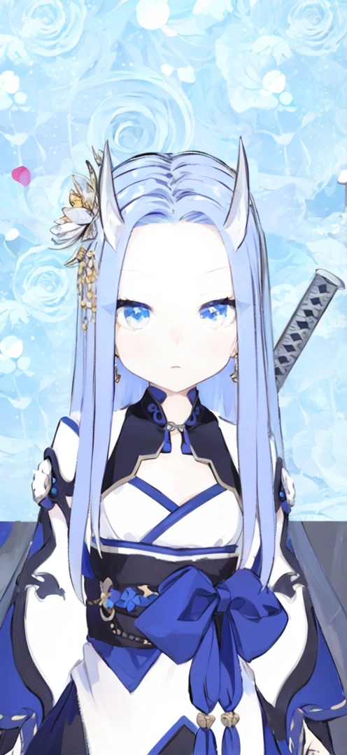 (highest quality, 8K, cg, Beautiful details upper body, , thumb girl, taffeta coat dress, space background, complex facial features, flowing long hair, almond shaped eyes, Elaborate eye makeup, long fluttering eyelashes, Big eyes blink with a starry gaze, exquisite lip detail, soft and harmonious style),Empress of the universe,god々queen of,stern look,serious expression,blue hair,gold decoration,angry face,