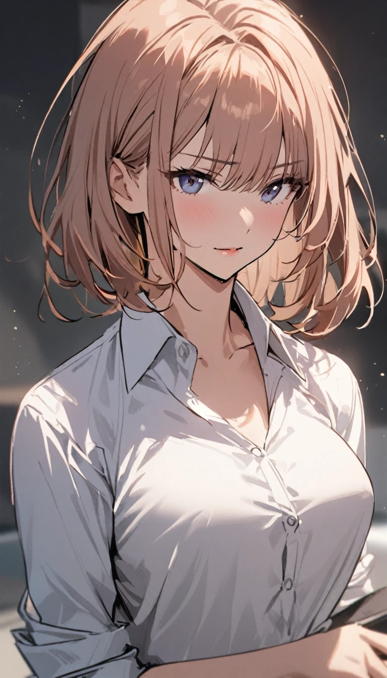 1girl, stylish, business shirt