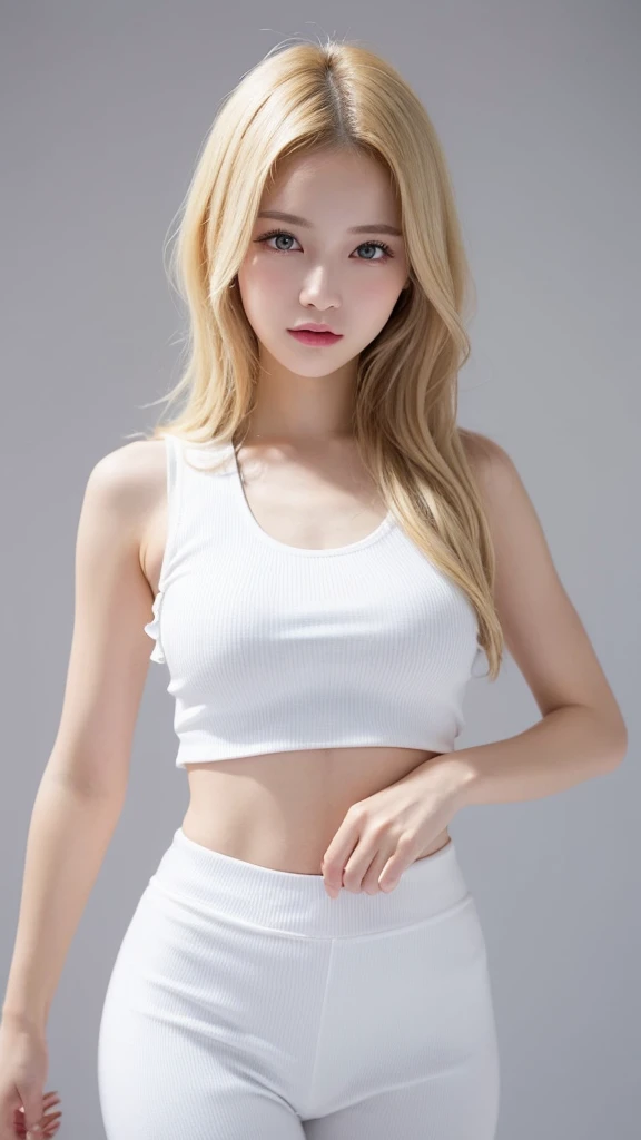 An unparalleled masterpiece, Ultra-realistic 8k CG, perfect artwork, ((perfect woman image)), mature woman, thin waist, charm, clean, beautiful face, {very delicate and beautiful girl} , 8k wallpaper, {masterpiece}, 1 girl, blonde hair, blue eyes, Sexy female police officer in a tight yellow uniform, American Drama「Charlie's Angels」、long hair, red lips,double eyelid、I'wearing mascara、 simple background, alone, (shiny skin),Holding a Beretta M92F handgun、full body shot、I practice shooting at the police station'Rifle Shooting Range、Beautiful model smiling after work、