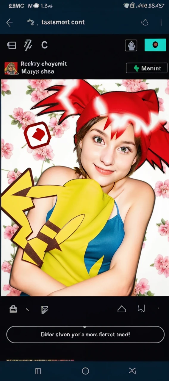 forest, 1girl, character_pokemon_may, solo, cowboy shot, sitting, on ground, from behind, from above, from side, looking at viewer, smile, closed mouth, bandana, shirt, skirt, bike shorts