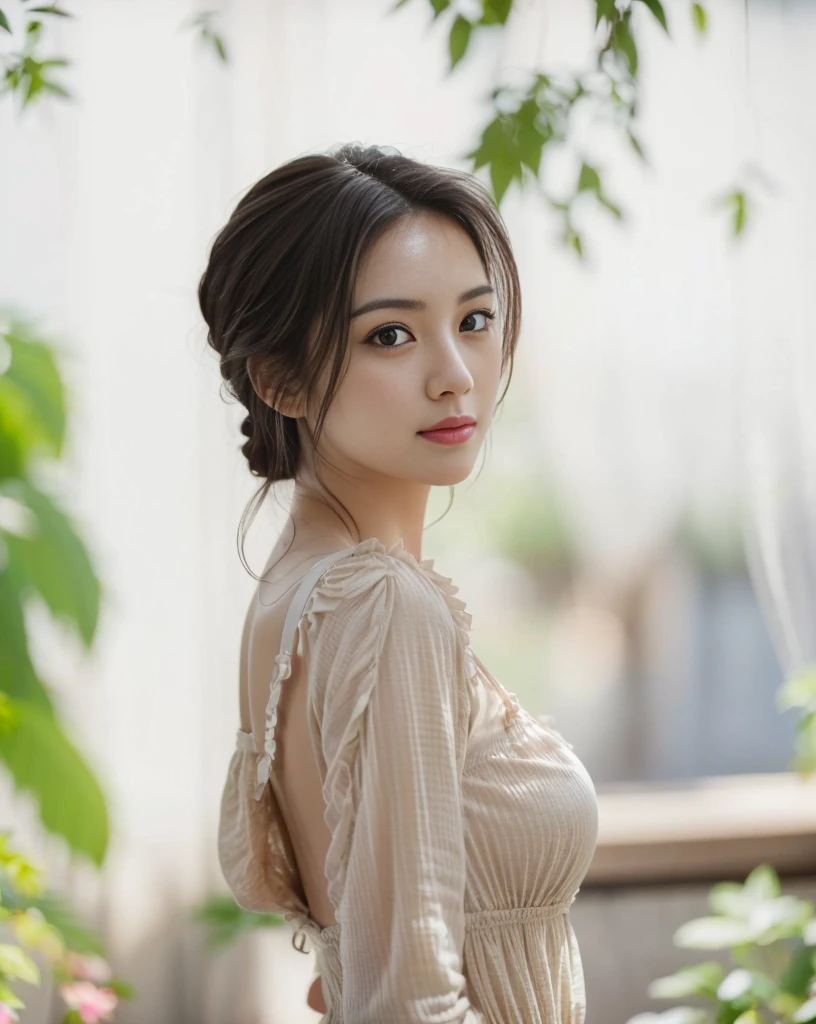 (best quality,masterpiece:1.2,realistic,photorealistic:1.37),
(perfect breast shape, E cup:1.2), beauty detailed face, beautiful black hair, perfect nose, 

, no make-up, nice body, 