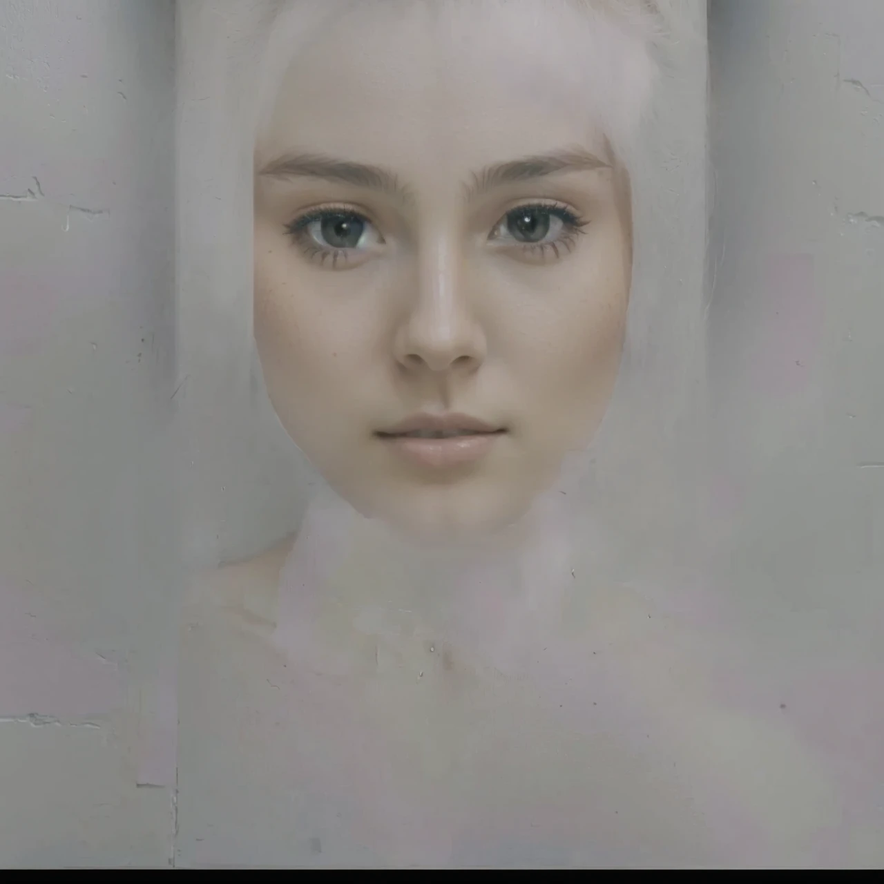 1girl,  background the wall, pas photo, front view, look from front, detail realistic UHD 4k 