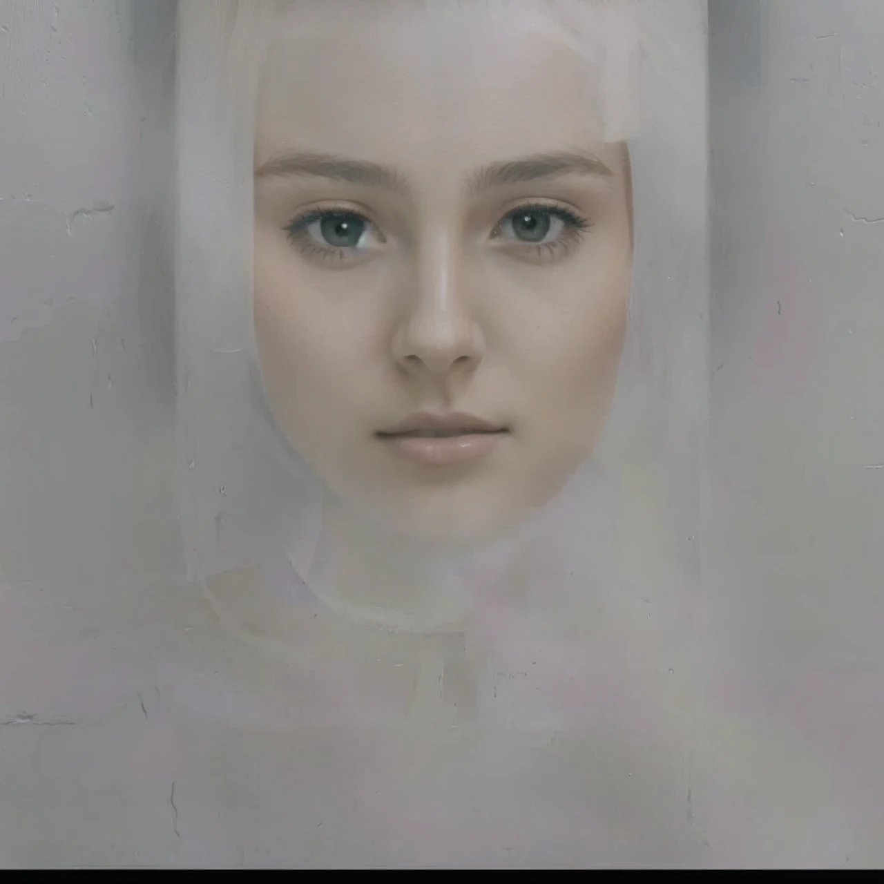 1girl, background the wall, pas photo, front view, look from front, detail realistic UHD 4k
