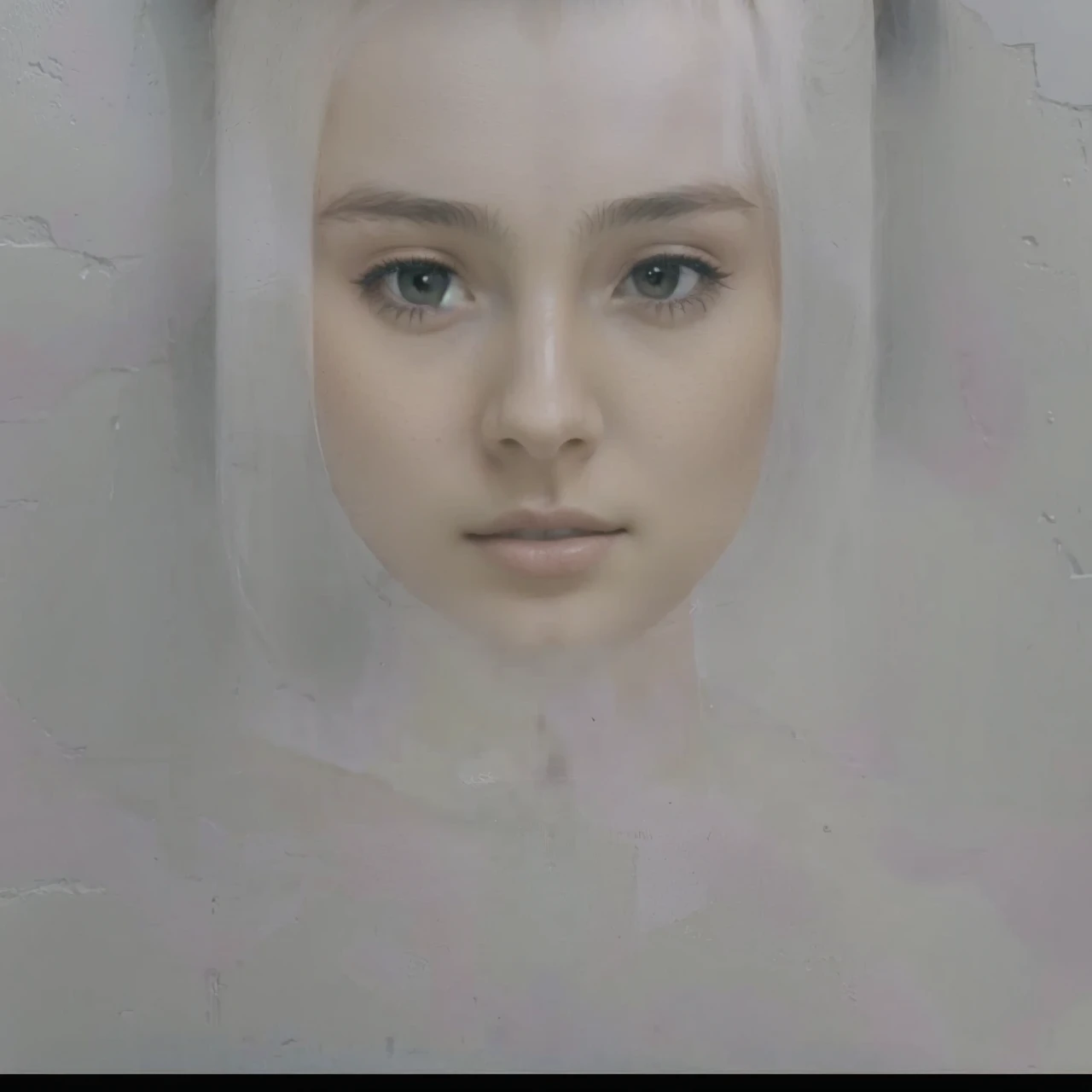 1girl, background the wall, pas photo, front view, look from front, detail realistic UHD 4k