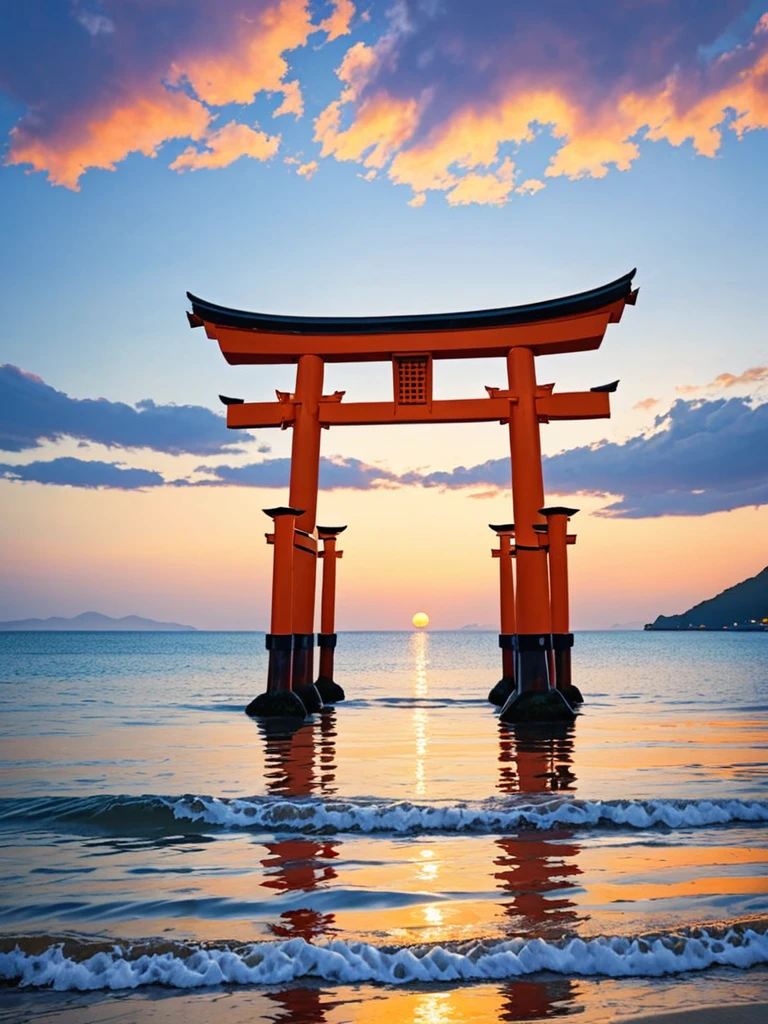 torii in the sea、It's spring