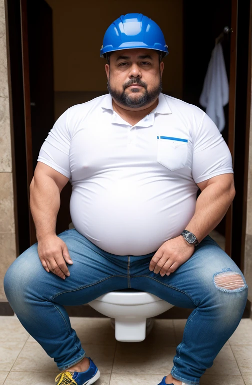 ((sitting on the toilet)),((looking and leafing through porn magazines)), his jeans are lowered next to his shoes to the floor and he is sitting naked naked sitting naked sitting naked sitting)), plump, chubby, extremely thick thighs, large belly, wearing only green swim trunks. He doesn't wear a shirt.muito barbudo. 56 anos.apana 1 umbigo. Barriga detalhada. wearing cap. Homem barbudo gordo e sexy de 50 anos,cheio de suor,corpo todo,barriga grande, barba branca, fios brancos,((Wearing a white shirt and blue jeans engineer helmet)),rosto atordoado,Abra as pernas, o banheiro , vista de baixo, luta livre, uniforme de engenheiro, construtor. Api. detalhado, gesticulando para o expectador fotografia de Corpo completo imagem de corpo inteiro.